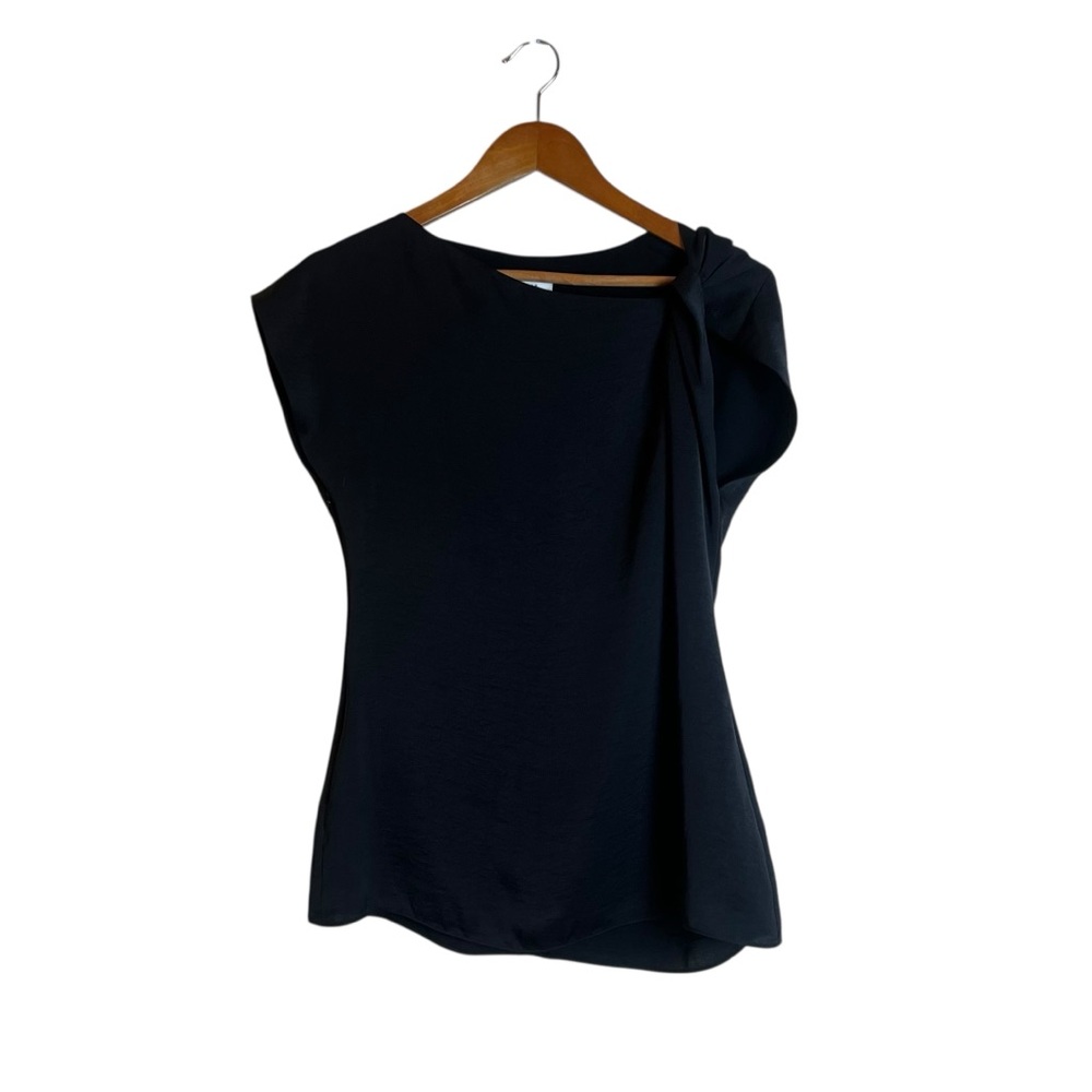 Reiss black satin Trinny top. Size 6